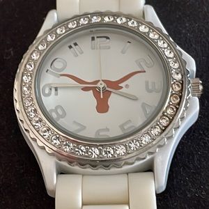 Texas Longhorns Ladies Crystal Watch, Officially Licensed, NCAA New Battery